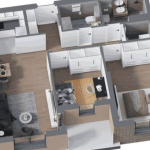 Trosoban stan u izgradnji, Nemanjin grad, Voždovac