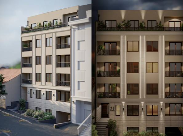 Palilula, Bogoslovija – Novogradnja: Dvoiposoban stan od 54m² u mirnoj zoni